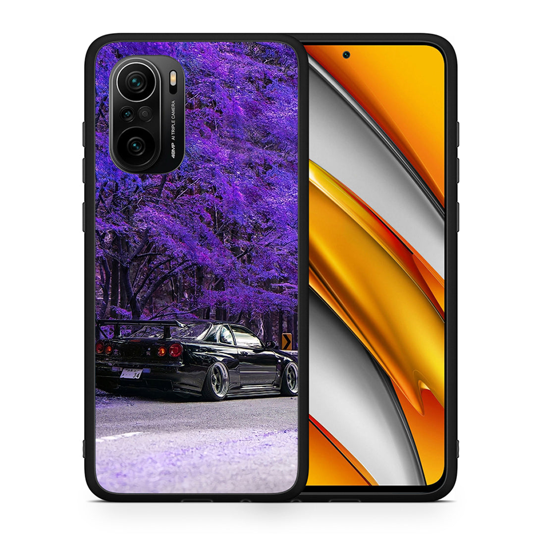 Θήκη Αγίου Βαλεντίνου Xiaomi Poco F3 Super Car από τη Smartfits με σχέδιο στο πίσω μέρος και μαύρο περίβλημα | Xiaomi Poco F3 Super Car case with colorful back and black bezels