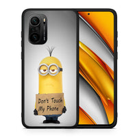 Thumbnail for Θήκη Xiaomi Mi 11i Minion Text από τη Smartfits με σχέδιο στο πίσω μέρος και μαύρο περίβλημα | Xiaomi Mi 11i Minion Text case with colorful back and black bezels