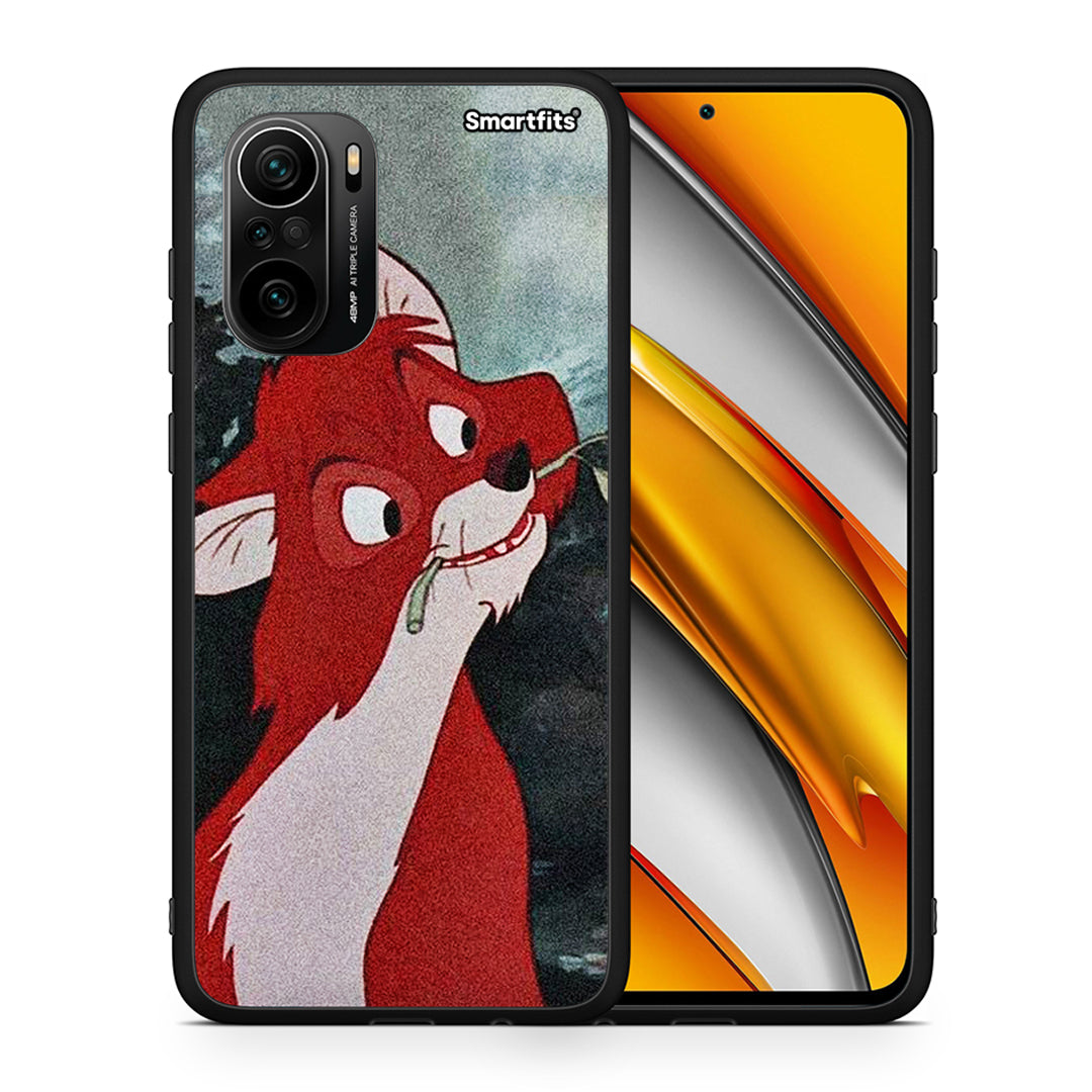 Θήκη Xiaomi Poco F3 Tod And Vixey Love 1 από τη Smartfits με σχέδιο στο πίσω μέρος και μαύρο περίβλημα | Xiaomi Poco F3 Tod And Vixey Love 1 case with colorful back and black bezels