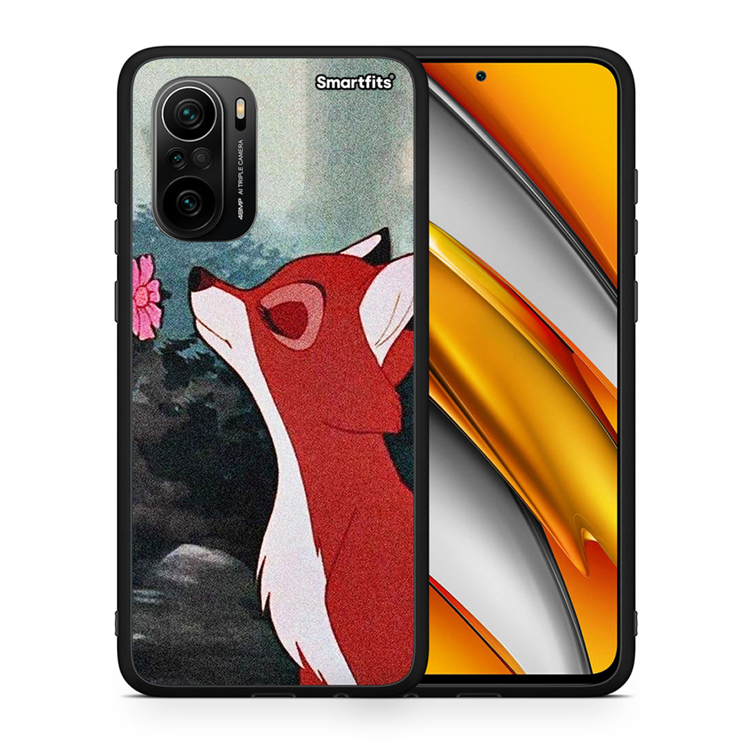 Θήκη Xiaomi Poco F3 Tod And Vixey Love 2 από τη Smartfits με σχέδιο στο πίσω μέρος και μαύρο περίβλημα | Xiaomi Poco F3 Tod And Vixey Love 2 case with colorful back and black bezels