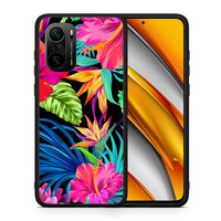 Thumbnail for Θήκη Xiaomi Mi 11i Tropical Flowers από τη Smartfits με σχέδιο στο πίσω μέρος και μαύρο περίβλημα | Xiaomi Mi 11i Tropical Flowers case with colorful back and black bezels