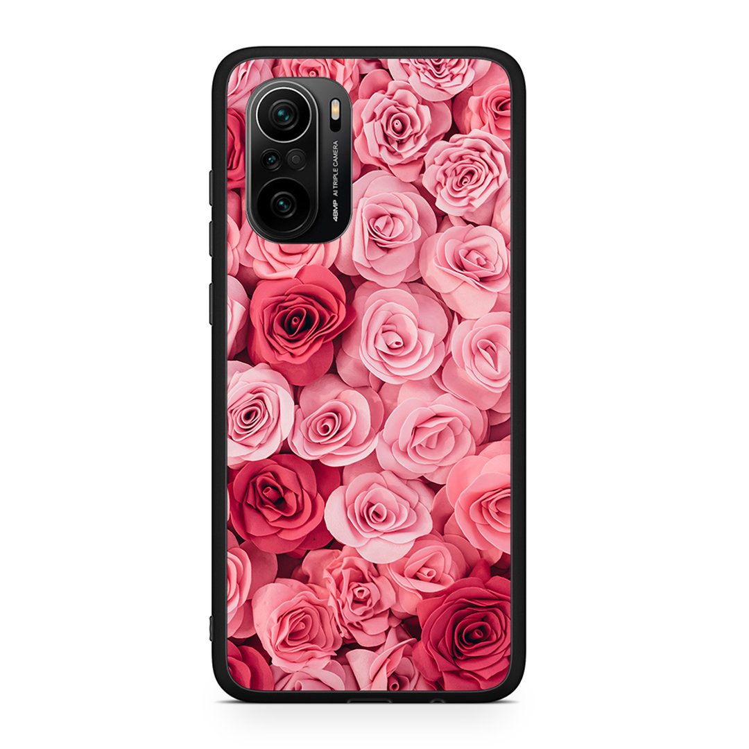 Xiaomi Mi 11i RoseGarden Valentine θήκη από τη Smartfits με σχέδιο στο πίσω μέρος και μαύρο περίβλημα | Smartphone case with colorful back and black bezels by Smartfits