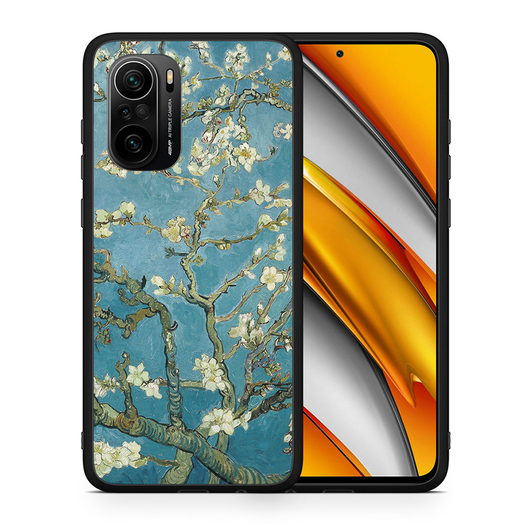 Θήκη Xiaomi Mi 11i White Blossoms από τη Smartfits με σχέδιο στο πίσω μέρος και μαύρο περίβλημα | Xiaomi Mi 11i White Blossoms case with colorful back and black bezels