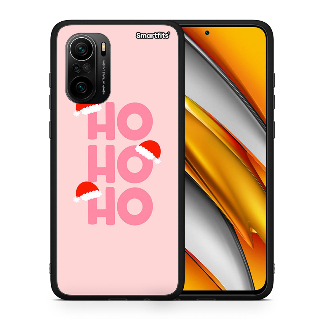 Θήκη Xiaomi Mi 11i Xmas Ho Ho Ho από τη Smartfits με σχέδιο στο πίσω μέρος και μαύρο περίβλημα | Xiaomi Mi 11i Xmas Ho Ho Ho case with colorful back and black bezels