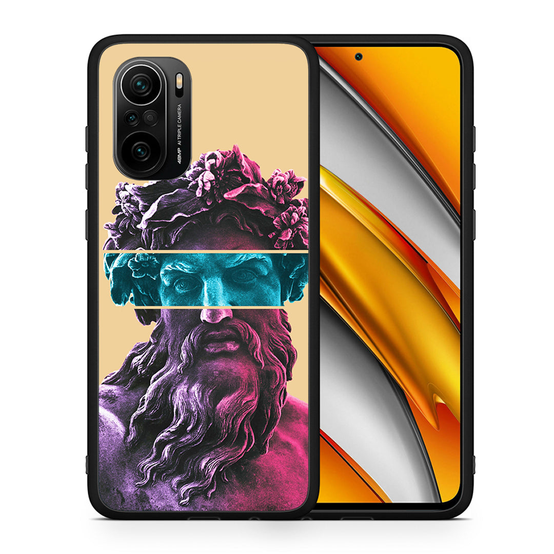 Θήκη Αγίου Βαλεντίνου Xiaomi Poco F3 Zeus Art από τη Smartfits με σχέδιο στο πίσω μέρος και μαύρο περίβλημα | Xiaomi Poco F3 Zeus Art case with colorful back and black bezels