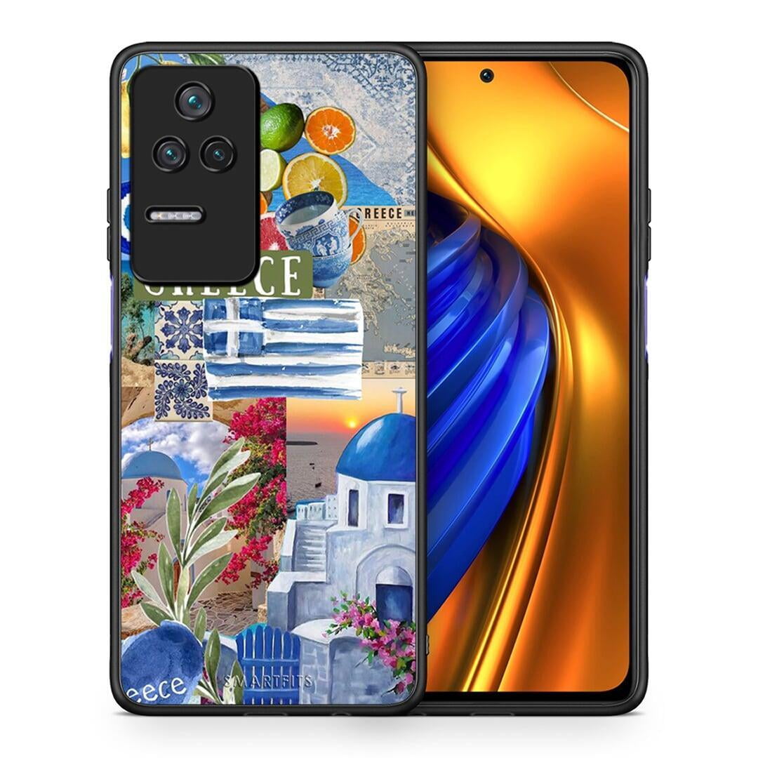 Θήκη Xiaomi Poco F4 / Redmi K40S All Greek από τη Smartfits με σχέδιο στο πίσω μέρος και μαύρο περίβλημα | Xiaomi Poco F4 / Redmi K40S All Greek case with colorful back and black bezels