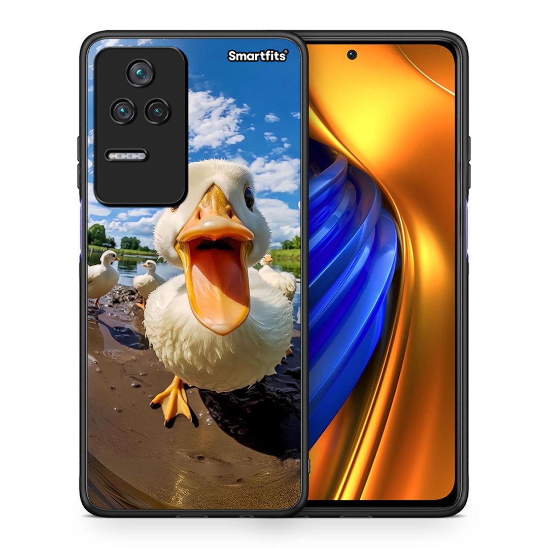 Θήκη Xiaomi Poco F4 / Redmi K40S Duck Face από τη Smartfits με σχέδιο στο πίσω μέρος και μαύρο περίβλημα | Xiaomi Poco F4 / Redmi K40S Duck Face case with colorful back and black bezels