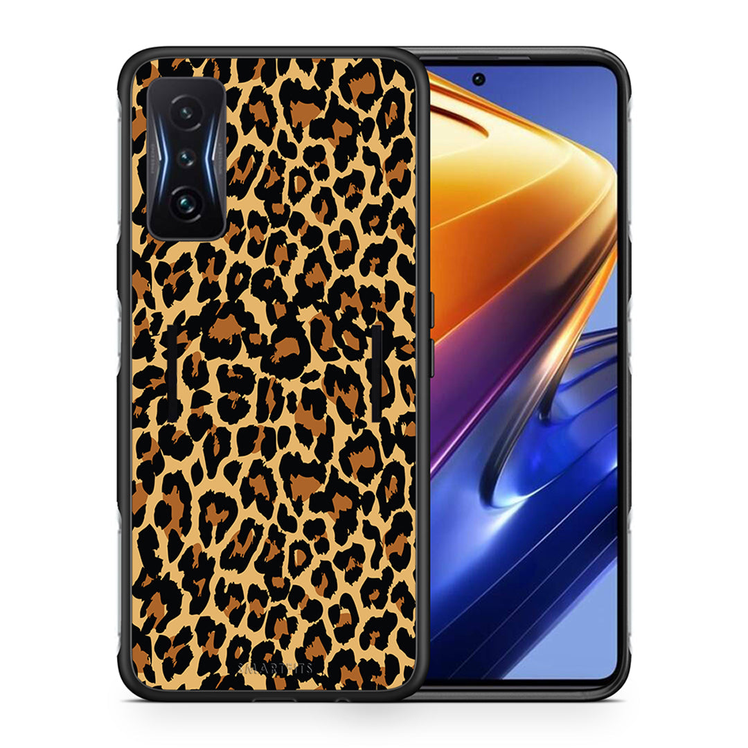 Θήκη Xiaomi Poco F4 GT Leopard Animal από τη Smartfits με σχέδιο στο πίσω μέρος και μαύρο περίβλημα | Xiaomi Poco F4 GT Leopard Animal case with colorful back and black bezels