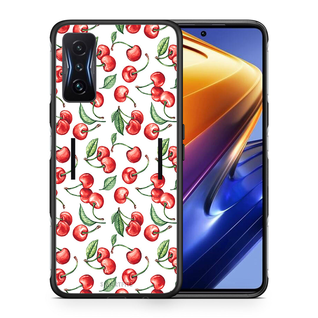 Θήκη Xiaomi Poco F4 GT Cherry Summer από τη Smartfits με σχέδιο στο πίσω μέρος και μαύρο περίβλημα | Xiaomi Poco F4 GT Cherry Summer case with colorful back and black bezels