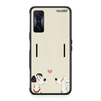 Thumbnail for Xiaomi Poco F4 GT Dalmatians Love θήκη από τη Smartfits με σχέδιο στο πίσω μέρος και μαύρο περίβλημα | Smartphone case with colorful back and black bezels by Smartfits