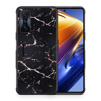 Thumbnail for Θήκη Xiaomi Poco F4 GT Black Rosegold Marble από τη Smartfits με σχέδιο στο πίσω μέρος και μαύρο περίβλημα | Xiaomi Poco F4 GT Black Rosegold Marble case with colorful back and black bezels