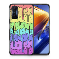 Thumbnail for Θήκη Xiaomi Poco F4 GT Melting Rainbow από τη Smartfits με σχέδιο στο πίσω μέρος και μαύρο περίβλημα | Xiaomi Poco F4 GT Melting Rainbow case with colorful back and black bezels