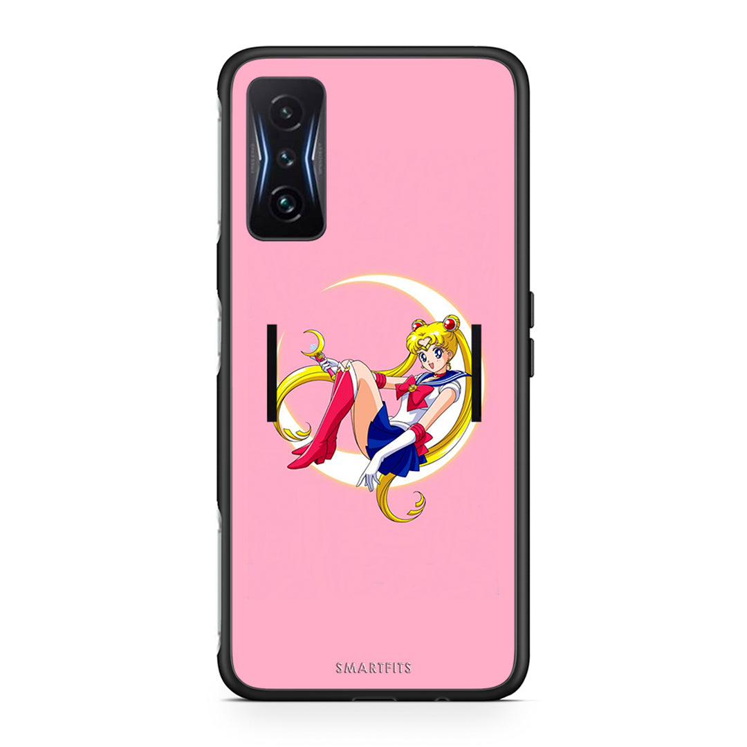 Xiaomi Poco F4 GT Moon Girl θήκη από τη Smartfits με σχέδιο στο πίσω μέρος και μαύρο περίβλημα | Smartphone case with colorful back and black bezels by Smartfits