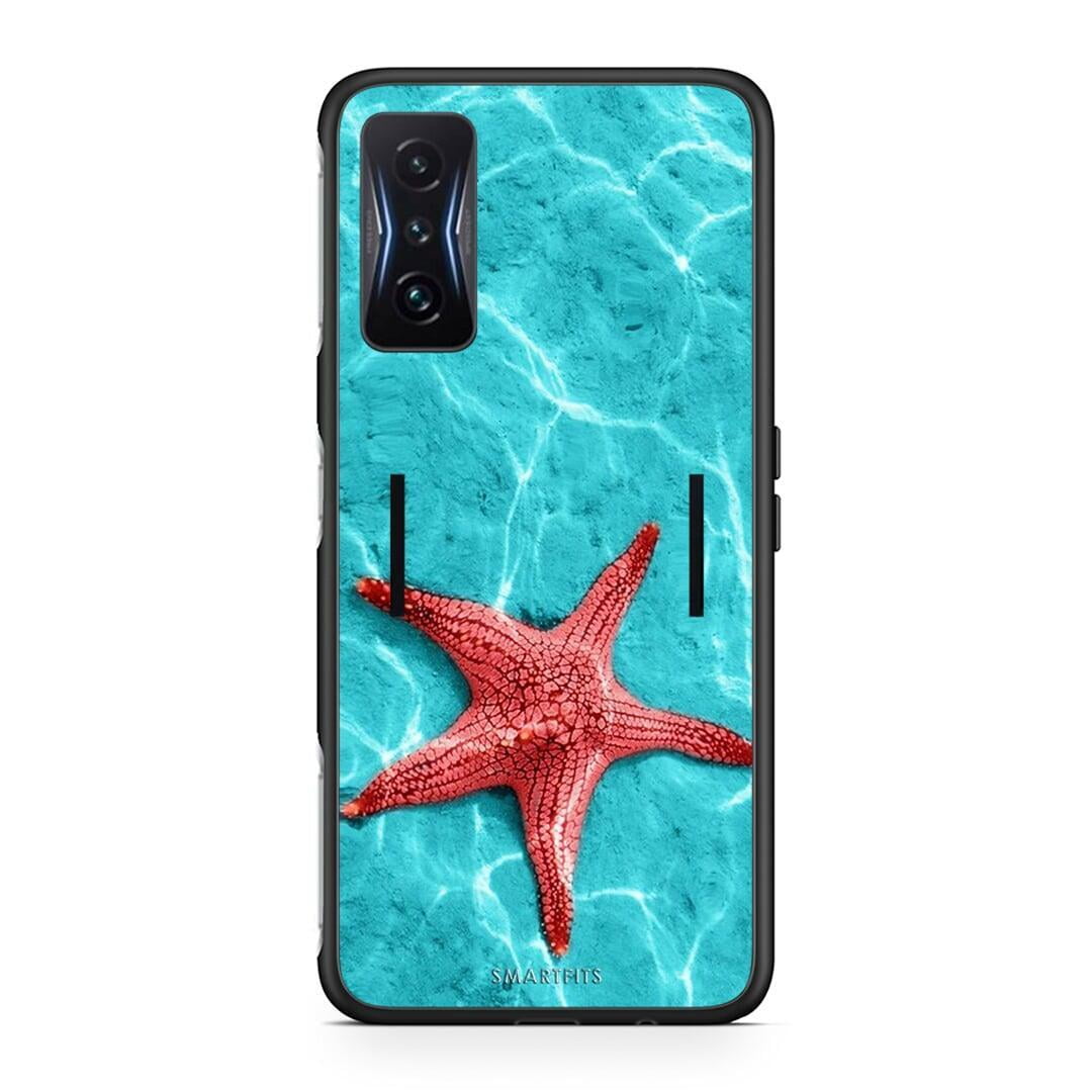 Xiaomi Poco F4 GT Red Starfish Θήκη από τη Smartfits με σχέδιο στο πίσω μέρος και μαύρο περίβλημα | Smartphone case with colorful back and black bezels by Smartfits