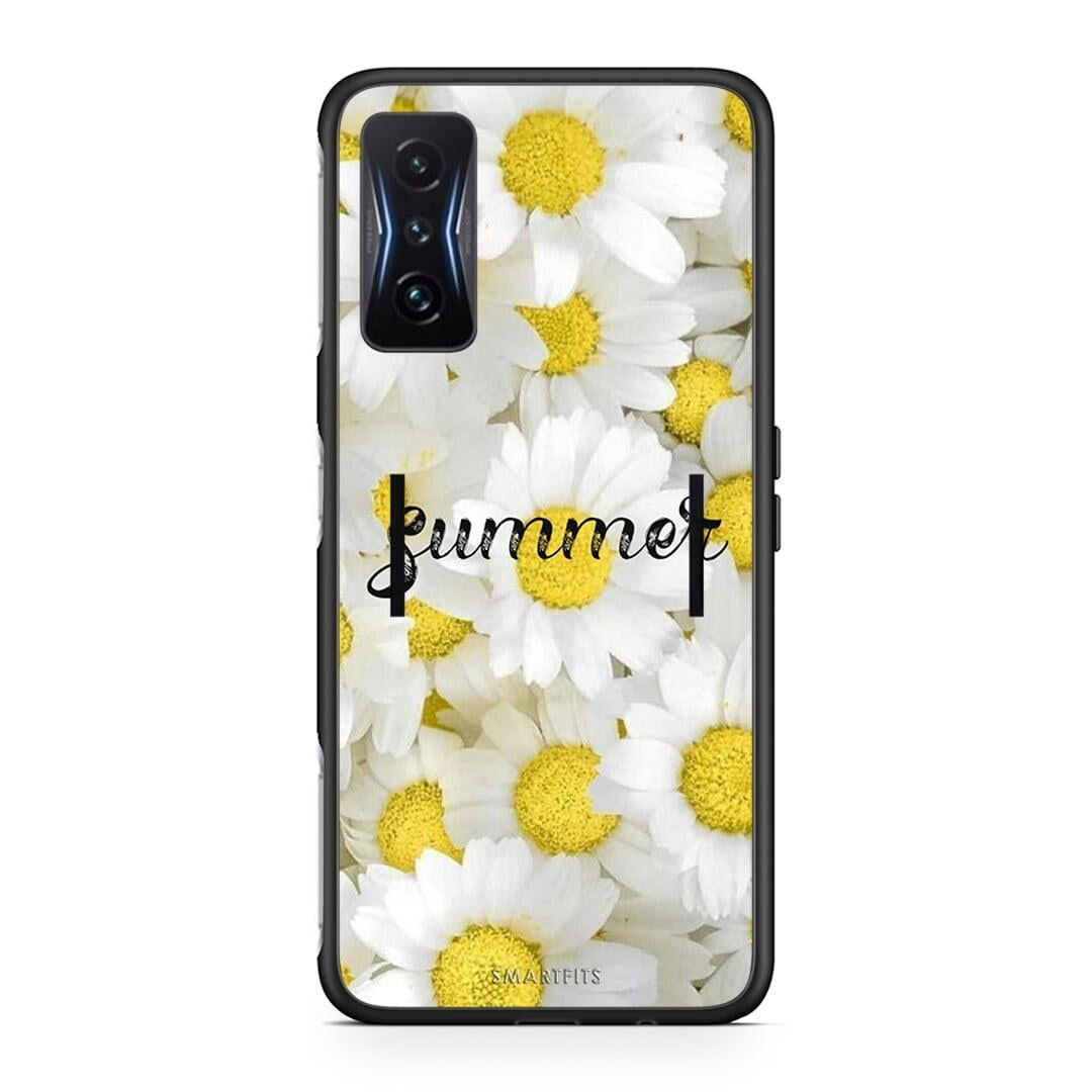 Xiaomi Poco F4 GT Summer Daisies Θήκη από τη Smartfits με σχέδιο στο πίσω μέρος και μαύρο περίβλημα | Smartphone case with colorful back and black bezels by Smartfits