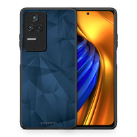 Thumbnail for Θήκη Xiaomi Poco F4 / Redmi K40S Blue Abstract Geometric από τη Smartfits με σχέδιο στο πίσω μέρος και μαύρο περίβλημα | Xiaomi Poco F4 / Redmi K40S Blue Abstract Geometric case with colorful back and black bezels