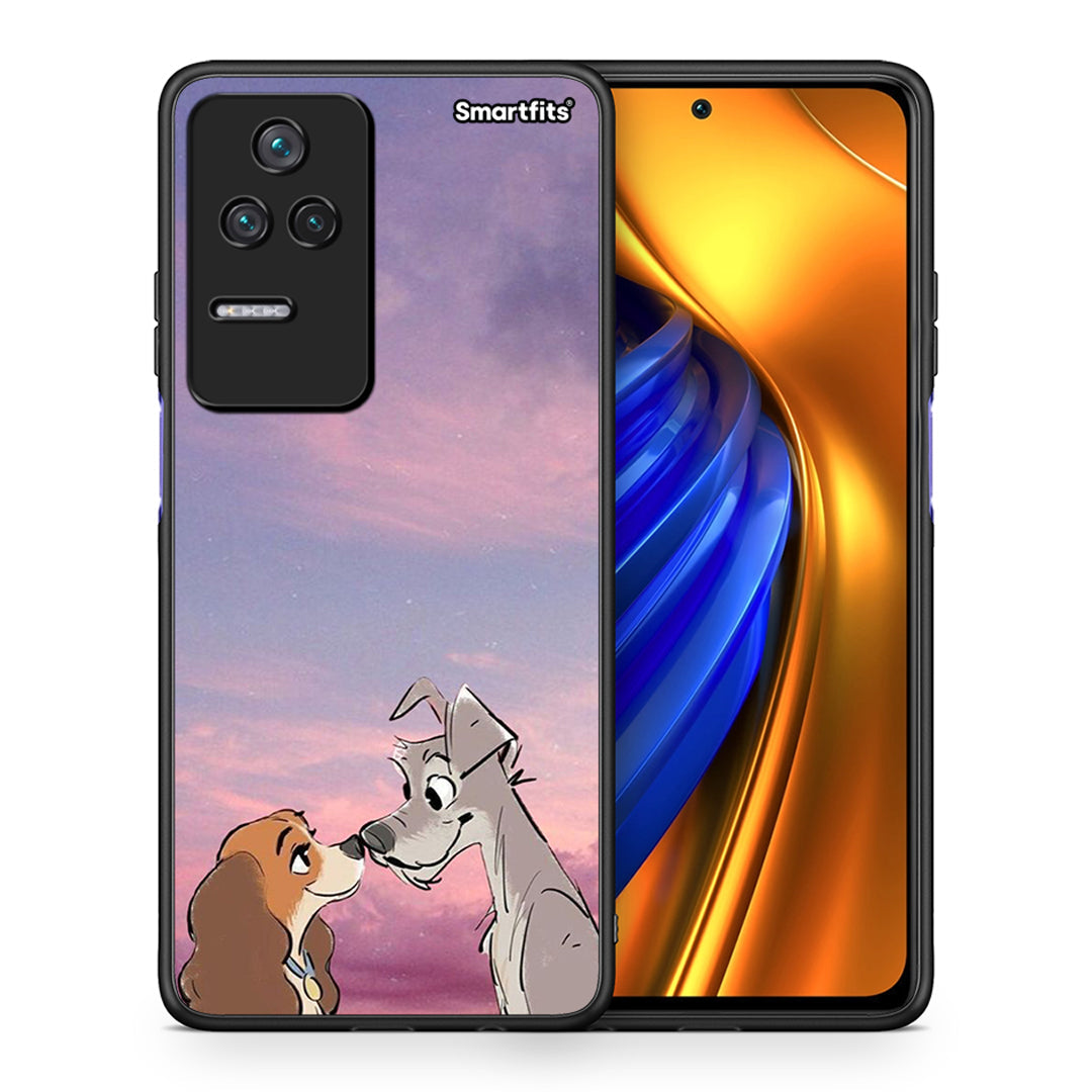 Θήκη Xiaomi Poco F4 / Redmi K40S Lady And Tramp από τη Smartfits με σχέδιο στο πίσω μέρος και μαύρο περίβλημα | Xiaomi Poco F4 / Redmi K40S Lady And Tramp case with colorful back and black bezels