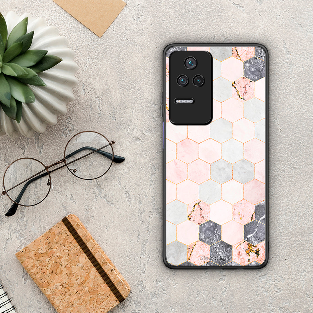 Marble Hexagon Pink - Xiaomi Poco F4 / Redmi K40S case