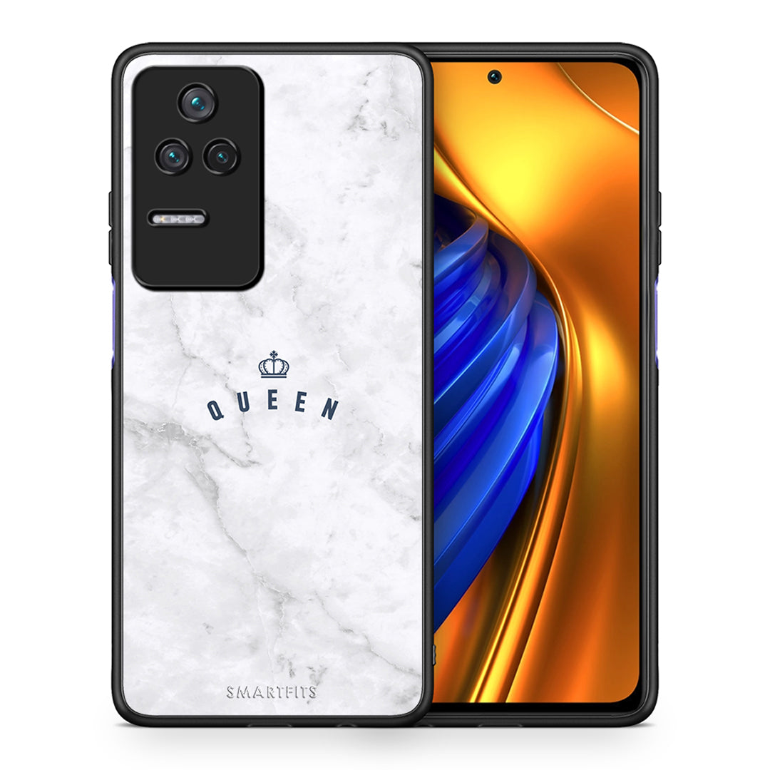 Θήκη Xiaomi Poco F4 / Redmi K40S Queen Marble από τη Smartfits με σχέδιο στο πίσω μέρος και μαύρο περίβλημα | Xiaomi Poco F4 / Redmi K40S Queen Marble case with colorful back and black bezels