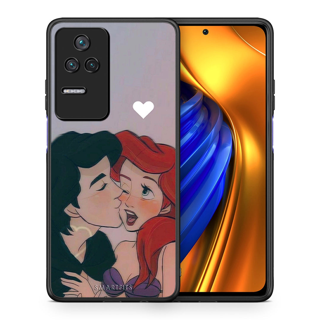 Θήκη Αγίου Βαλεντίνου Xiaomi Poco F4 / Redmi K40S Mermaid Love από τη Smartfits με σχέδιο στο πίσω μέρος και μαύρο περίβλημα | Xiaomi Poco F4 / Redmi K40S Mermaid Love case with colorful back and black bezels