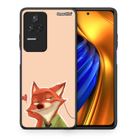 Thumbnail for Θήκη Xiaomi Poco F4 / Redmi K40S Nick Wilde And Judy Hopps Love 1 από τη Smartfits με σχέδιο στο πίσω μέρος και μαύρο περίβλημα | Xiaomi Poco F4 / Redmi K40S Nick Wilde And Judy Hopps Love 1 case with colorful back and black bezels