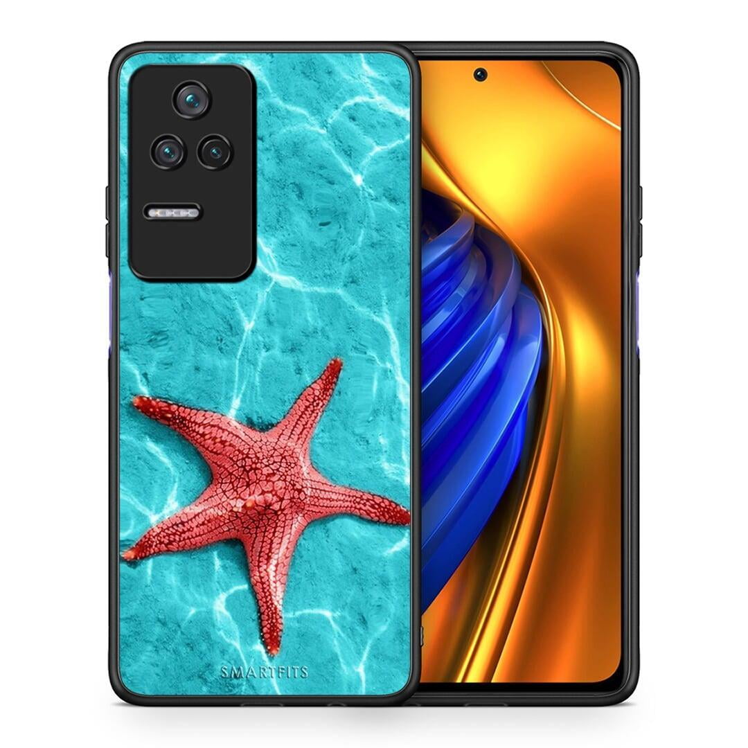 Θήκη Xiaomi Poco F4 / Redmi K40S Red Starfish από τη Smartfits με σχέδιο στο πίσω μέρος και μαύρο περίβλημα | Xiaomi Poco F4 / Redmi K40S Red Starfish case with colorful back and black bezels