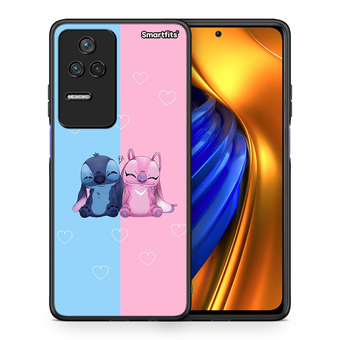 Θήκη Xiaomi Poco F4 / Redmi K40S Stitch And Angel από τη Smartfits με σχέδιο στο πίσω μέρος και μαύρο περίβλημα | Xiaomi Poco F4 / Redmi K40S Stitch And Angel case with colorful back and black bezels