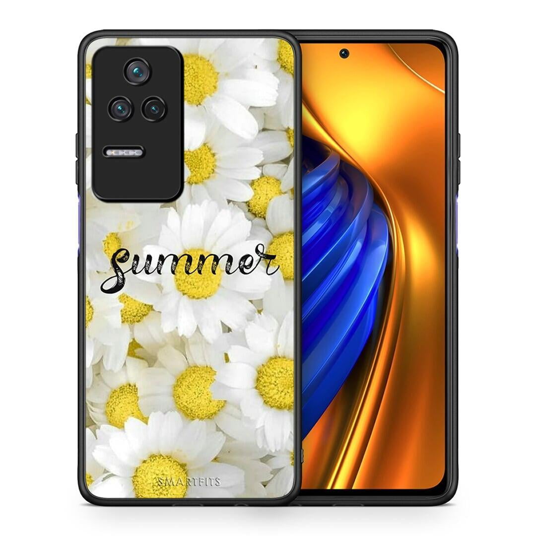 Θήκη Xiaomi Poco F4 / Redmi K40S Summer Daisies από τη Smartfits με σχέδιο στο πίσω μέρος και μαύρο περίβλημα | Xiaomi Poco F4 / Redmi K40S Summer Daisies case with colorful back and black bezels