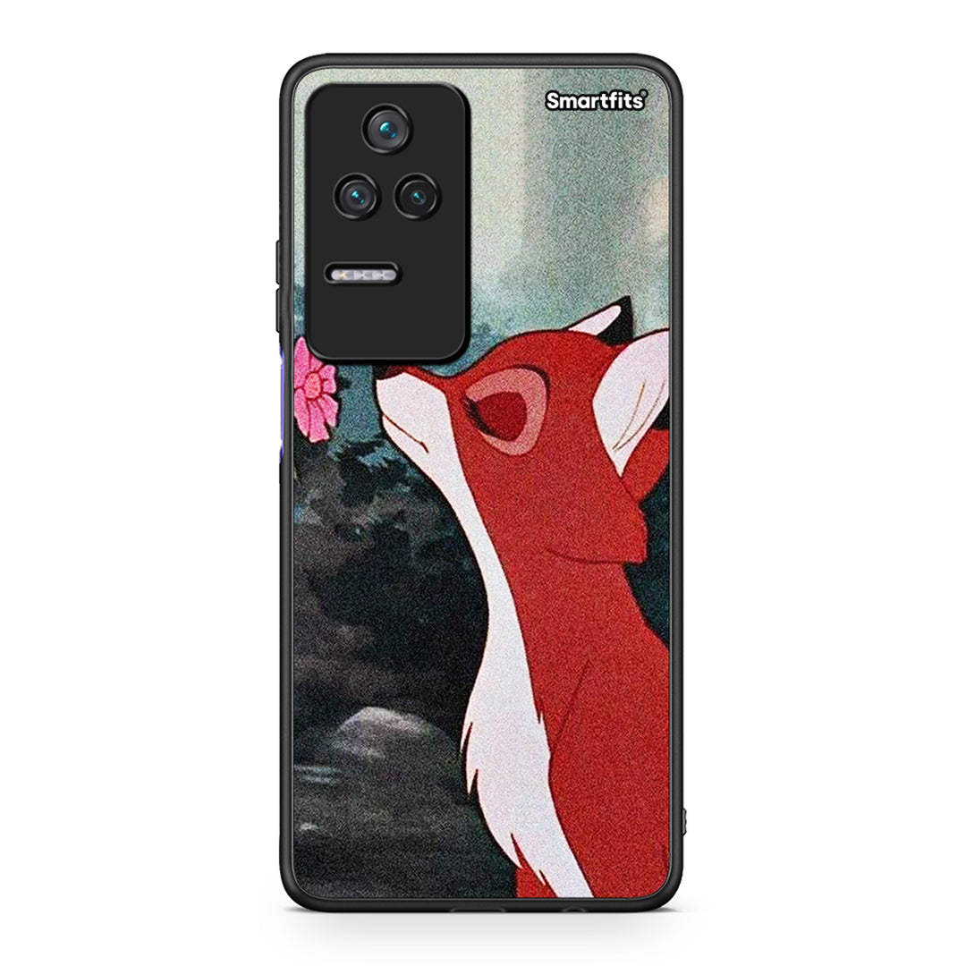 Xiaomi Poco F4 / Redmi K40S Tod And Vixey Love 2 θήκη από τη Smartfits με σχέδιο στο πίσω μέρος και μαύρο περίβλημα | Smartphone case with colorful back and black bezels by Smartfits