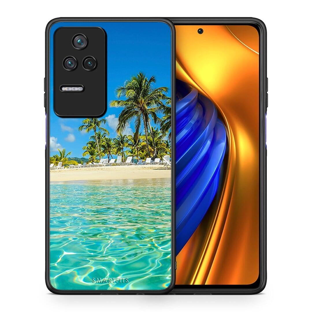 Θήκη Xiaomi Poco F4 / Redmi K40S Tropical Vibes από τη Smartfits με σχέδιο στο πίσω μέρος και μαύρο περίβλημα | Xiaomi Poco F4 / Redmi K40S Tropical Vibes case with colorful back and black bezels