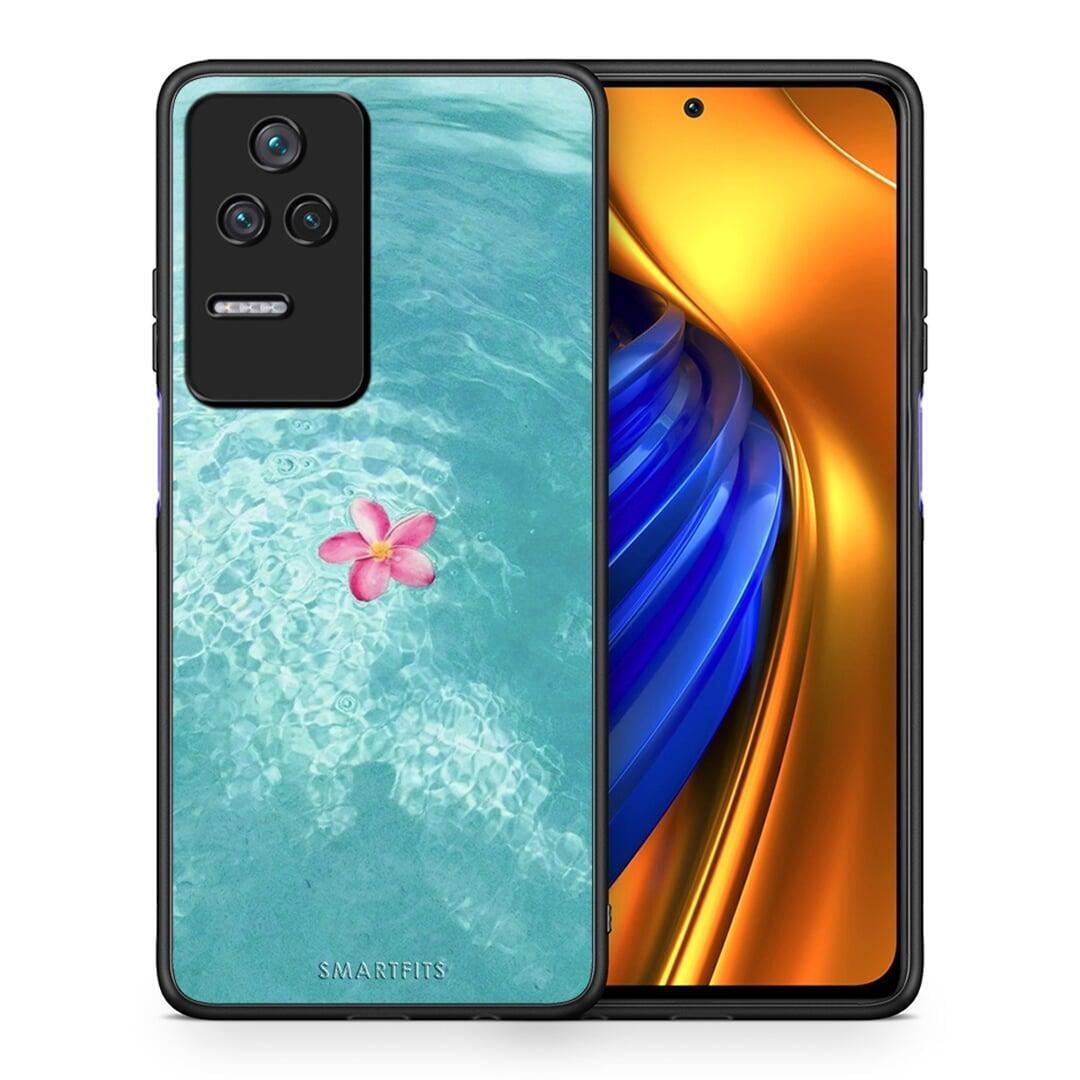 Θήκη Xiaomi Poco F4 / Redmi K40S Water Flower από τη Smartfits με σχέδιο στο πίσω μέρος και μαύρο περίβλημα | Xiaomi Poco F4 / Redmi K40S Water Flower case with colorful back and black bezels