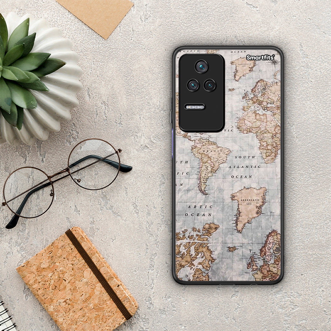 World Map - Xiaomi Poco F4 / Redmi K40S case