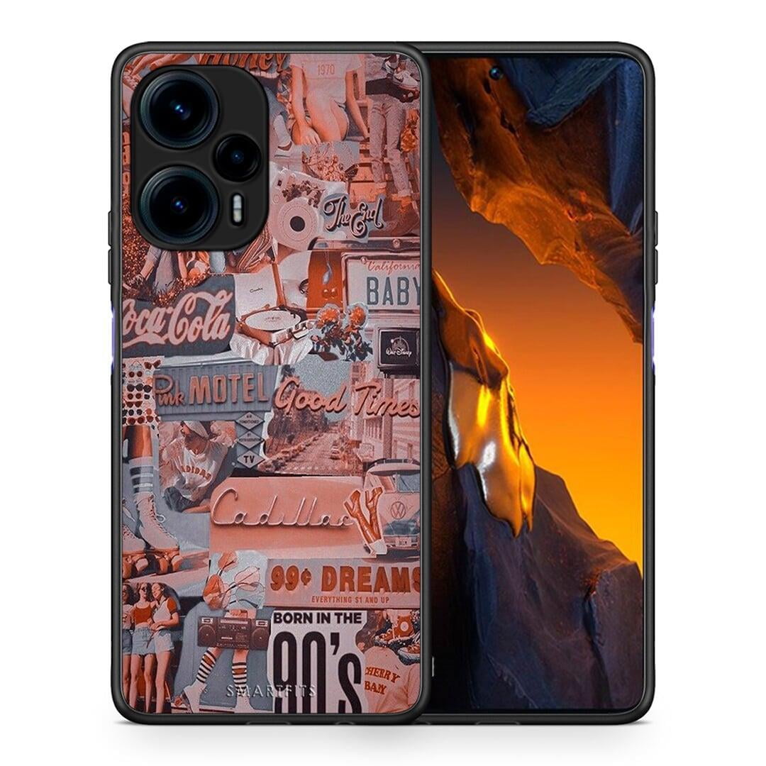 Θήκη Xiaomi Poco F5 5G Born In 90s από τη Smartfits με σχέδιο στο πίσω μέρος και μαύρο περίβλημα | Xiaomi Poco F5 5G Born In 90s Case with Colorful Back and Black Bezels