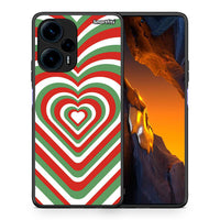 Thumbnail for Θήκη Xiaomi Poco F5 5G Christmas Hearts από τη Smartfits με σχέδιο στο πίσω μέρος και μαύρο περίβλημα | Xiaomi Poco F5 5G Christmas Hearts Case with Colorful Back and Black Bezels