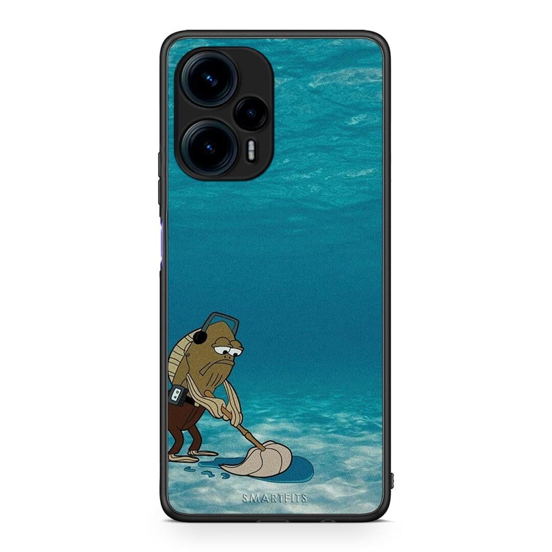 Θήκη Xiaomi Poco F5 5G Clean The Ocean από τη Smartfits με σχέδιο στο πίσω μέρος και μαύρο περίβλημα | Xiaomi Poco F5 5G Clean The Ocean Case with Colorful Back and Black Bezels