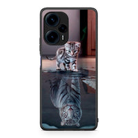 Thumbnail for Θήκη Xiaomi Poco F5 5G Cute Tiger από τη Smartfits με σχέδιο στο πίσω μέρος και μαύρο περίβλημα | Xiaomi Poco F5 5G Cute Tiger Case with Colorful Back and Black Bezels