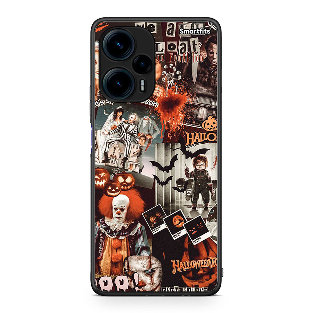 Θήκη Xiaomi Poco F5 5G Halloween Spooky Season από τη Smartfits με σχέδιο στο πίσω μέρος και μαύρο περίβλημα | Xiaomi Poco F5 5G Halloween Spooky Season Case with Colorful Back and Black Bezels