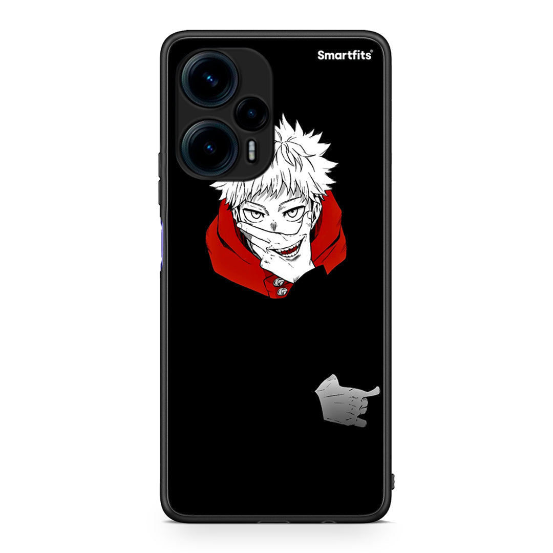 Θήκη Xiaomi Poco F5 5G Itadori Anime από τη Smartfits με σχέδιο στο πίσω μέρος και μαύρο περίβλημα | Xiaomi Poco F5 5G Itadori Anime Case with Colorful Back and Black Bezels