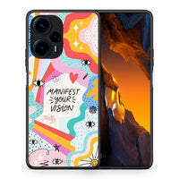 Thumbnail for Θήκη Xiaomi Poco F5 5G Manifest Your Vision από τη Smartfits με σχέδιο στο πίσω μέρος και μαύρο περίβλημα | Xiaomi Poco F5 5G Manifest Your Vision Case with Colorful Back and Black Bezels