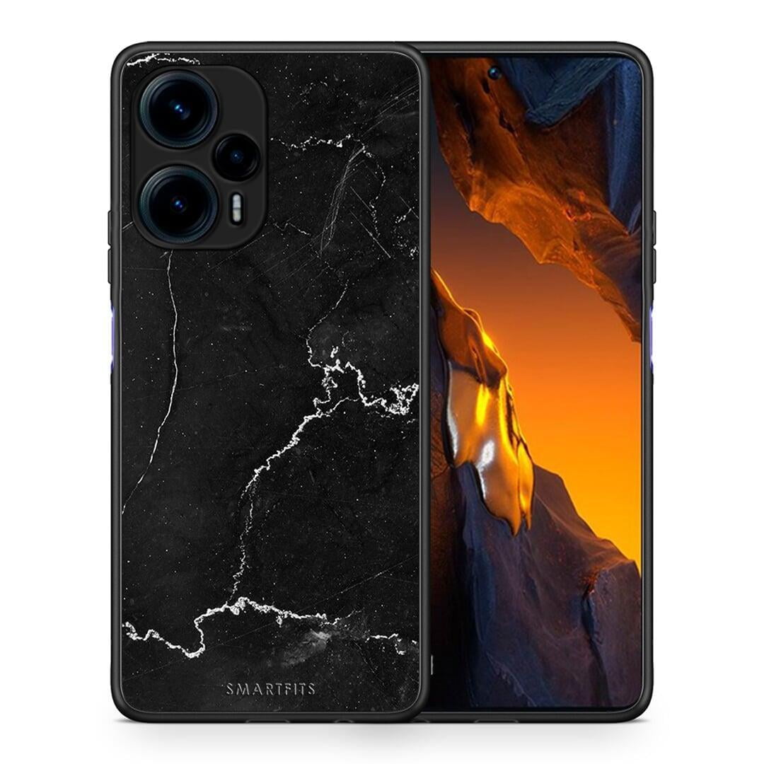 Θήκη Xiaomi Poco F5 5G Marble Black από τη Smartfits με σχέδιο στο πίσω μέρος και μαύρο περίβλημα | Xiaomi Poco F5 5G Marble Black Case with Colorful Back and Black Bezels