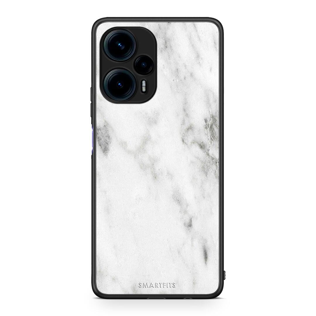 Θήκη Xiaomi Poco F5 5G Marble White από τη Smartfits με σχέδιο στο πίσω μέρος και μαύρο περίβλημα | Xiaomi Poco F5 5G Marble White Case with Colorful Back and Black Bezels