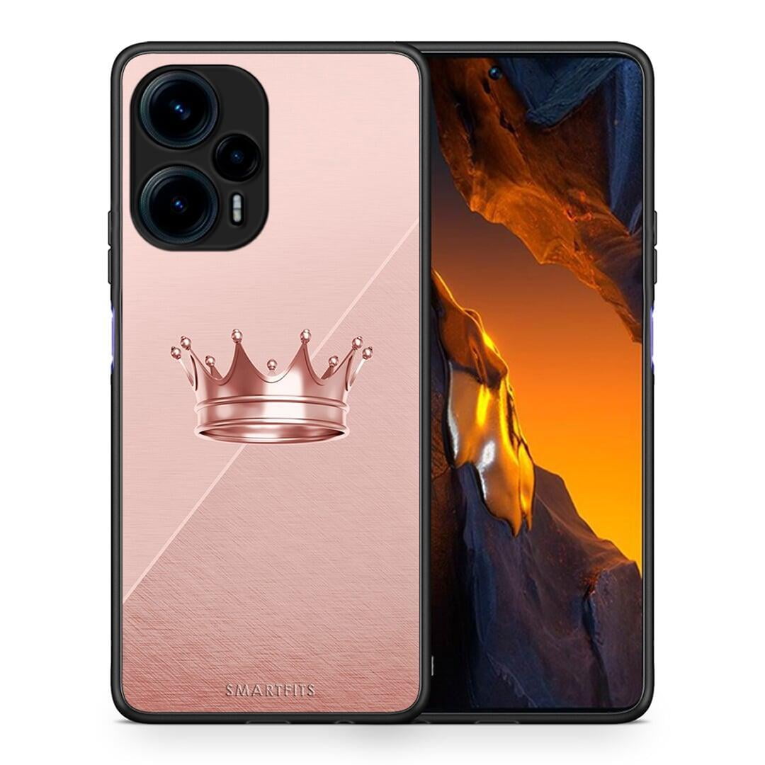 Θήκη Xiaomi Poco F5 5G Minimal Crown από τη Smartfits με σχέδιο στο πίσω μέρος και μαύρο περίβλημα | Xiaomi Poco F5 5G Minimal Crown Case with Colorful Back and Black Bezels