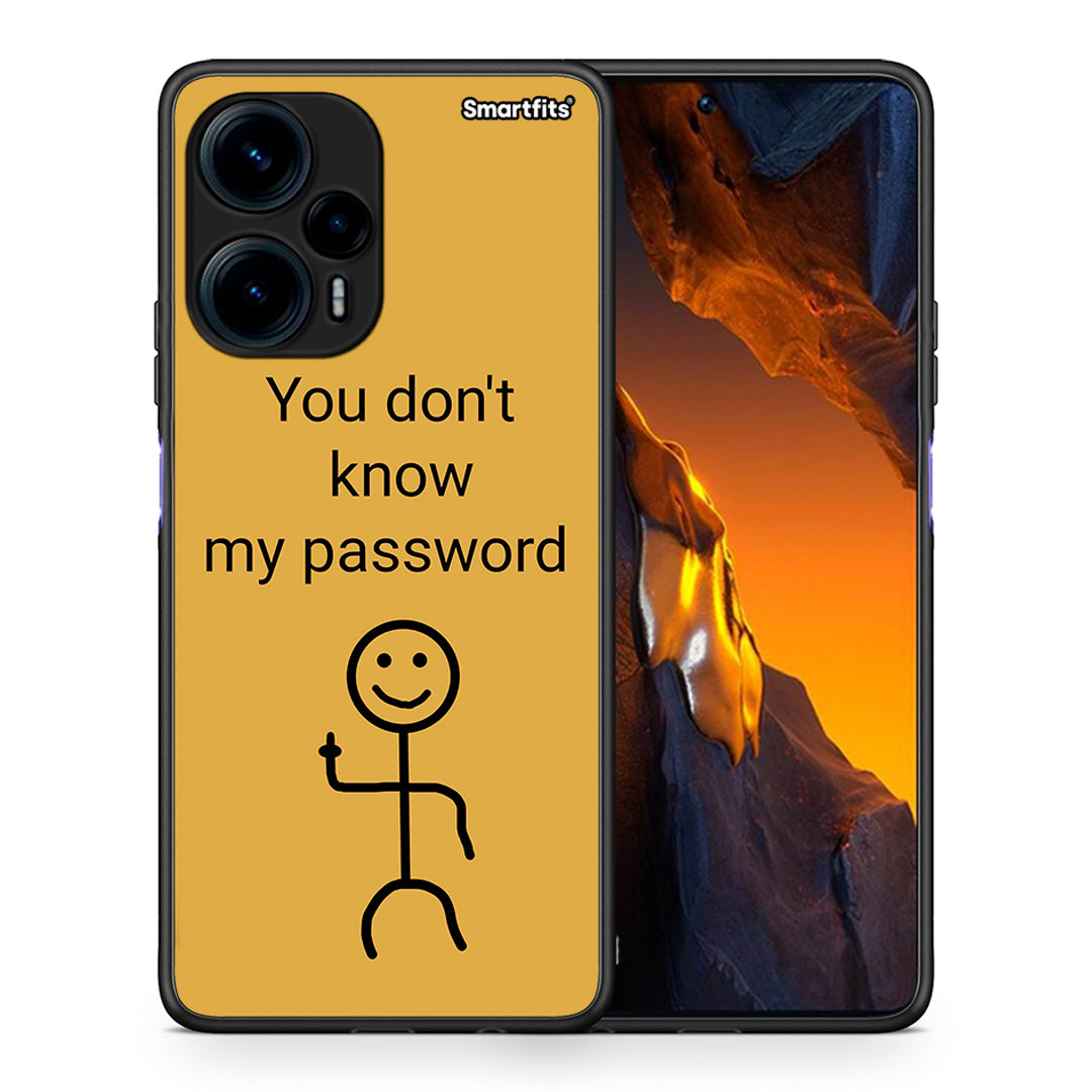 Θήκη Xiaomi Poco F5 5G My Password από τη Smartfits με σχέδιο στο πίσω μέρος και μαύρο περίβλημα | Xiaomi Poco F5 5G My Password Case with Colorful Back and Black Bezels