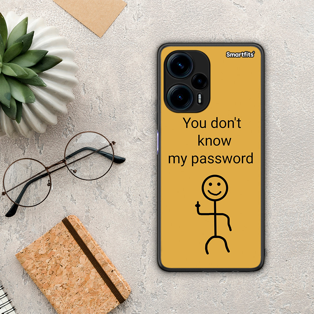 Θήκη Xiaomi Poco F5 5G My Password από τη Smartfits με σχέδιο στο πίσω μέρος και μαύρο περίβλημα | Xiaomi Poco F5 5G My Password Case with Colorful Back and Black Bezels