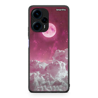 Thumbnail for Θήκη Xiaomi Poco F5 5G Pink Moon από τη Smartfits με σχέδιο στο πίσω μέρος και μαύρο περίβλημα | Xiaomi Poco F5 5G Pink Moon Case with Colorful Back and Black Bezels