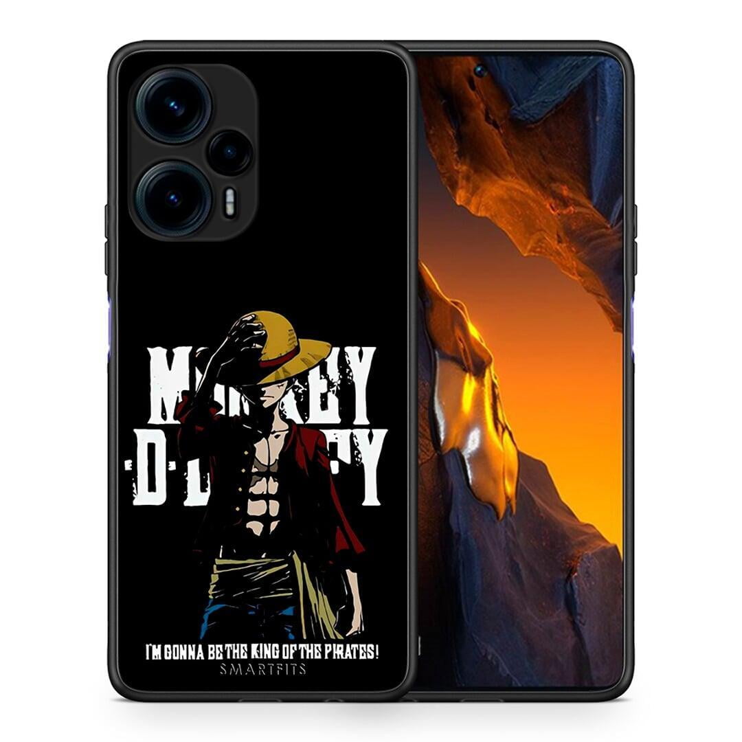 Θήκη Xiaomi Poco F5 5G Pirate King από τη Smartfits με σχέδιο στο πίσω μέρος και μαύρο περίβλημα | Xiaomi Poco F5 5G Pirate King Case with Colorful Back and Black Bezels