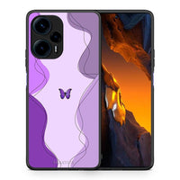 Thumbnail for Θήκη Xiaomi Poco F5 5G Purple Mariposa από τη Smartfits με σχέδιο στο πίσω μέρος και μαύρο περίβλημα | Xiaomi Poco F5 5G Purple Mariposa Case with Colorful Back and Black Bezels