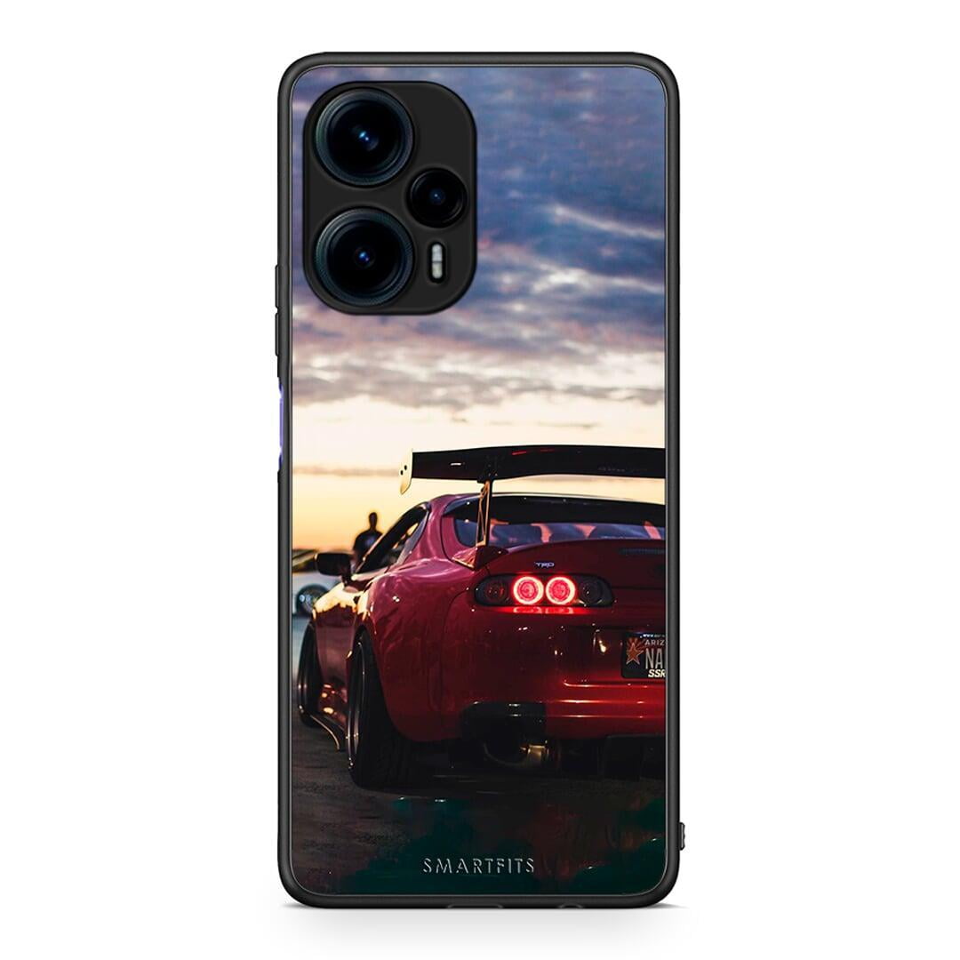 Θήκη Xiaomi Poco F5 5G Racing Supra από τη Smartfits με σχέδιο στο πίσω μέρος και μαύρο περίβλημα | Xiaomi Poco F5 5G Racing Supra Case with Colorful Back and Black Bezels