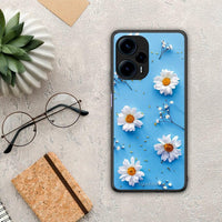 Thumbnail for Θήκη Xiaomi Poco F5 5G Real Daisies από τη Smartfits με σχέδιο στο πίσω μέρος και μαύρο περίβλημα | Xiaomi Poco F5 5G Real Daisies Case with Colorful Back and Black Bezels