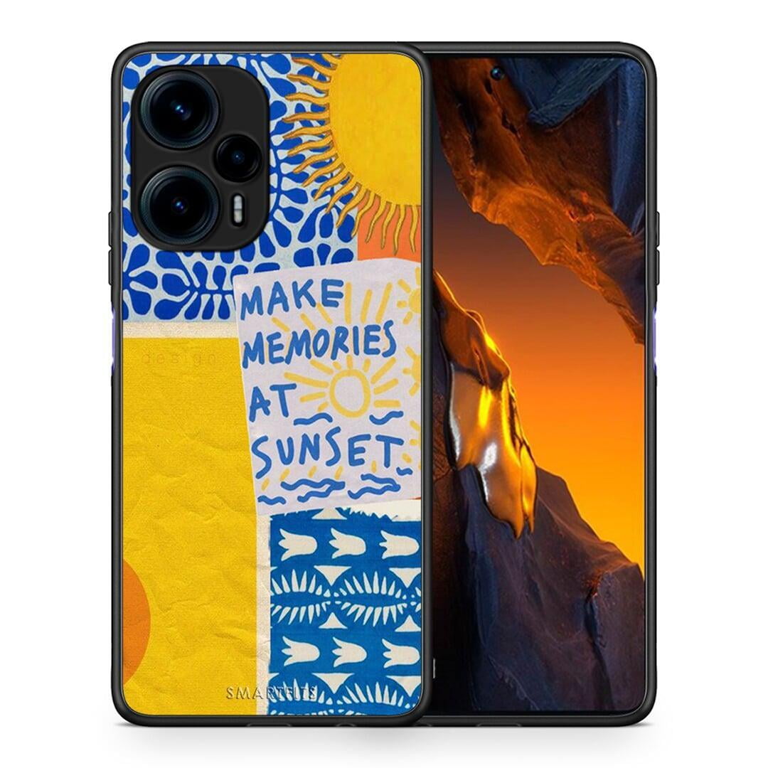 Θήκη Xiaomi Poco F5 5G Sunset Memories από τη Smartfits με σχέδιο στο πίσω μέρος και μαύρο περίβλημα | Xiaomi Poco F5 5G Sunset Memories Case with Colorful Back and Black Bezels